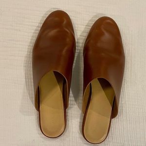 NISOLO Lima slip-on mule in brandy leather size 11 (EU 42).